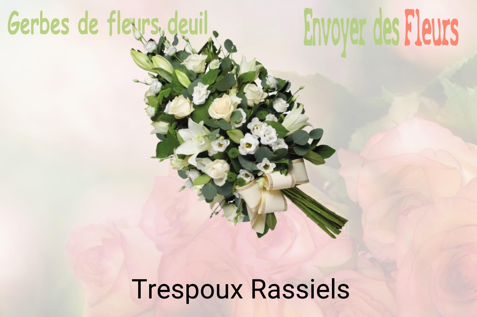 Gerbe de fleurs de deuil livrée à Trespoux-Rassiels